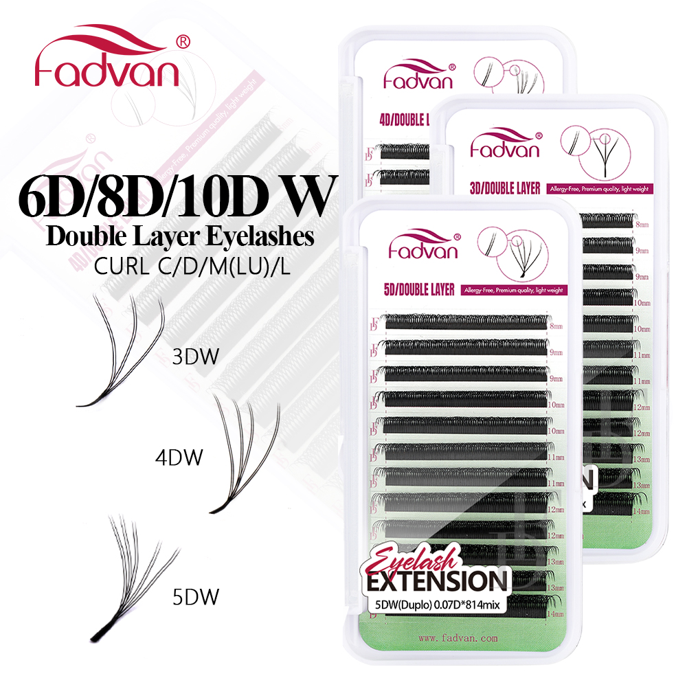Eyelash Extension For Asian Eyes - FADVAN W Shape Double Layer Eyelashes