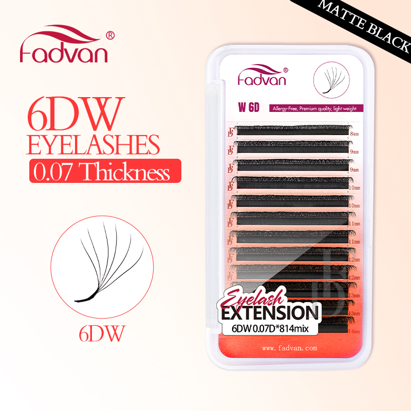 FADVAN Real 6D W lashes 0.07 W - Eyelash Extension For Asian Eyes reseña y precio