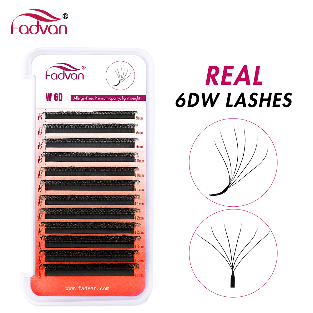 FADVAN Real 6D W lashes 0.07 W - Eyelash Extension For Asian Eyes reseña y precio