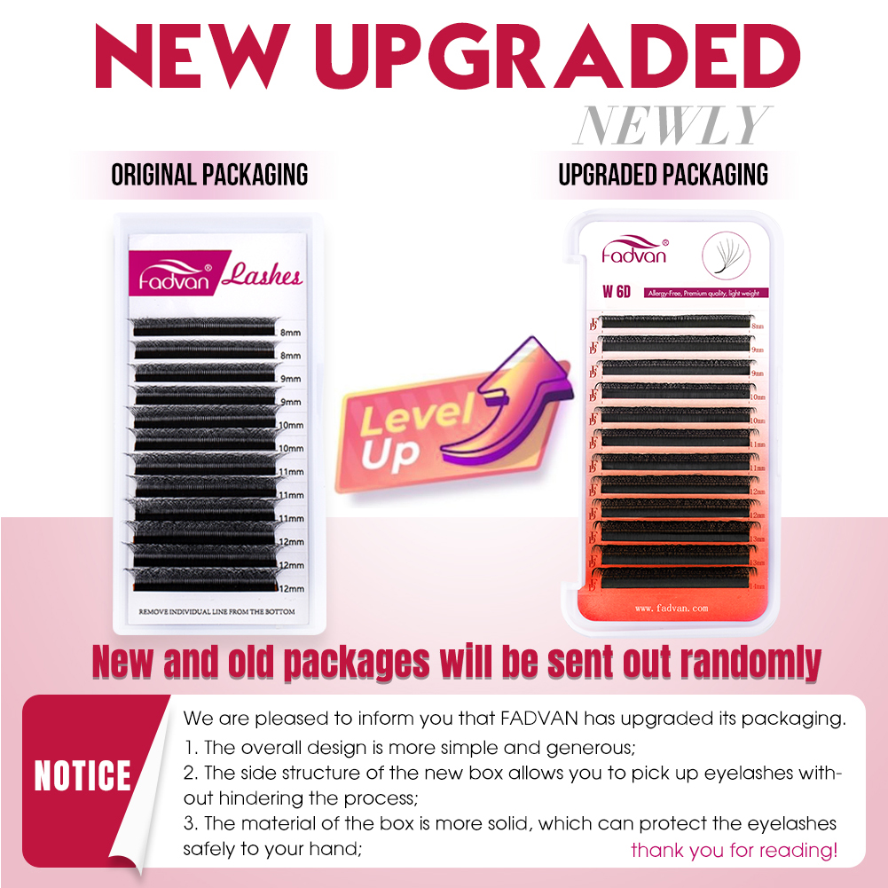 FADVAN Real 6D W lashes 0.07 W - Eyelash Extension For Asian Eyes reseña y precio