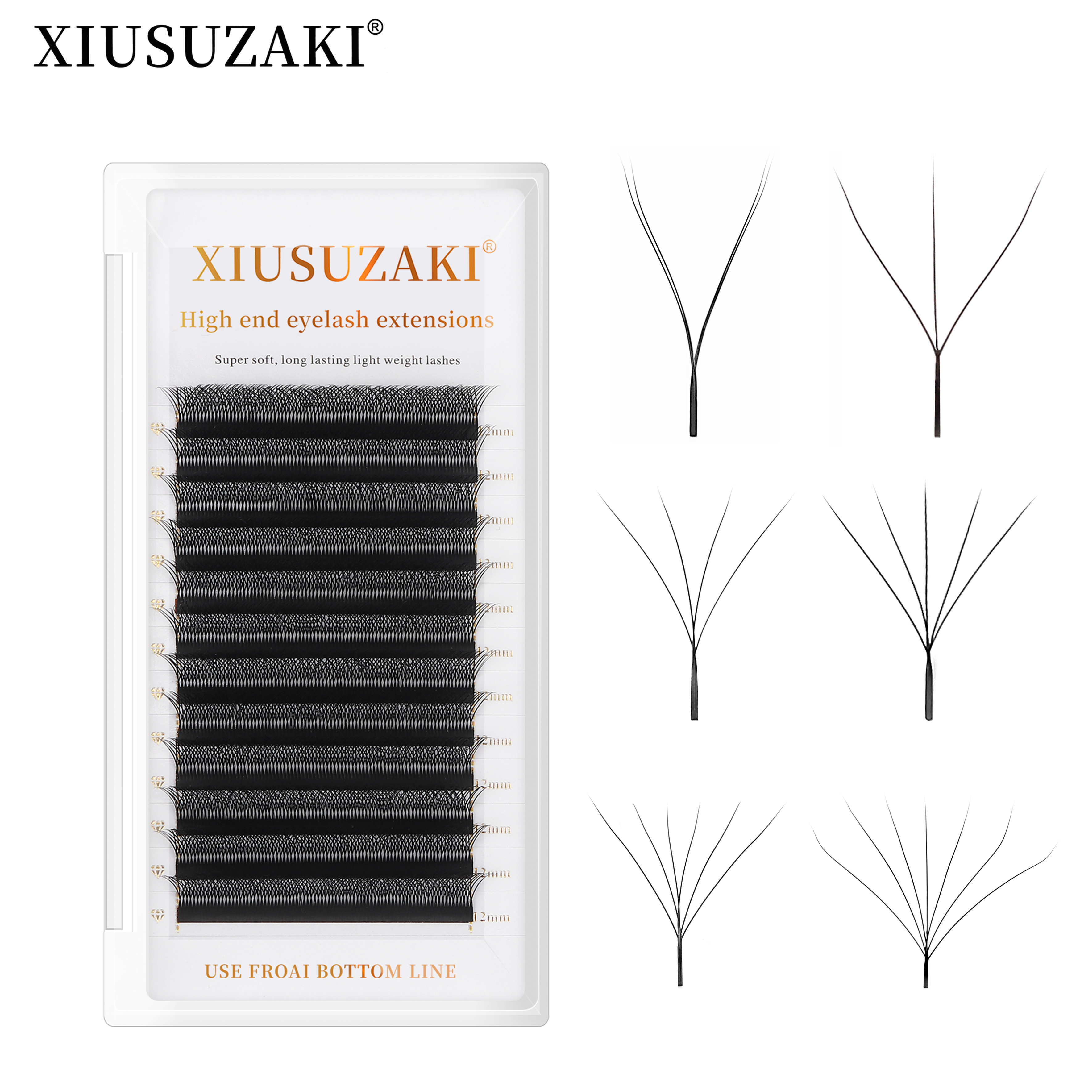 XIUSUZAKI W Shaped Bloom 2D 3D - Eyelash Extension For Asian Eyes reseña y precio