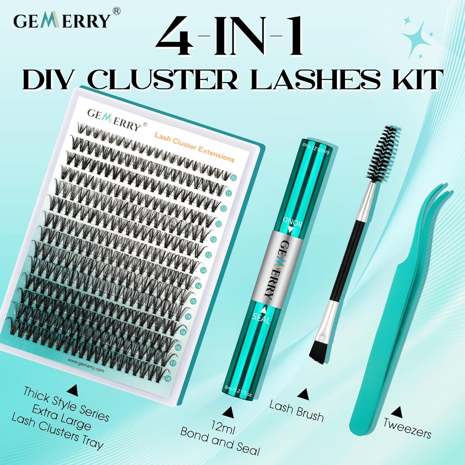 GEMERRY Heat Cluster Individua - Eyelash Extension For Asian Eyes reseña y precio
