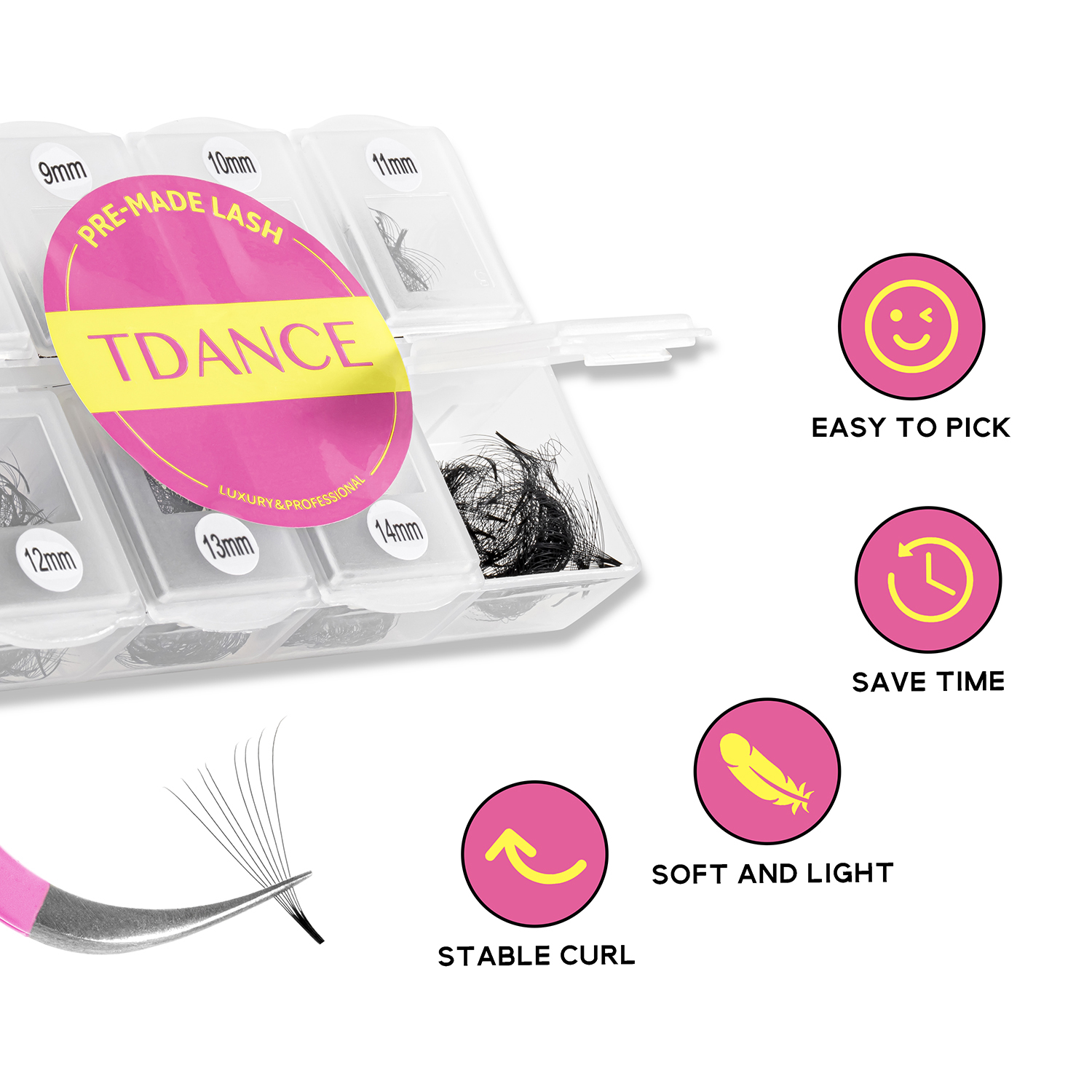 TDANCE 600 Fans Loose Fan Mixe - Eyelash Extension Medium reseña y precio