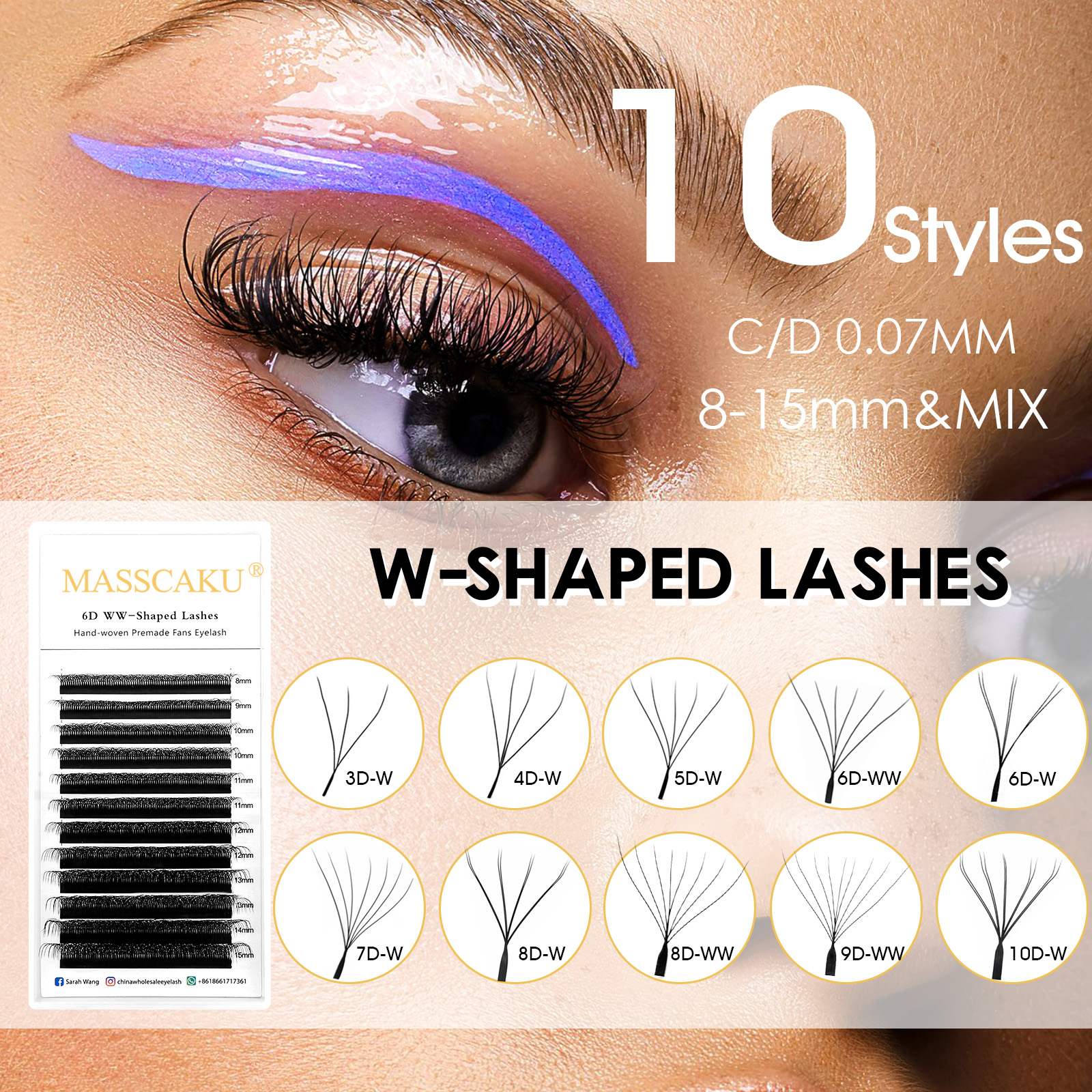Private Label Masscaku W Style - Eyelash Extension For Asian Eyes reseña y precio