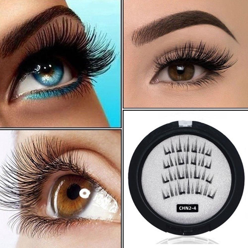 2 Pair 3D Magnetic False Eyela - Eyelash Extension For Asian Eyes reseña y precio