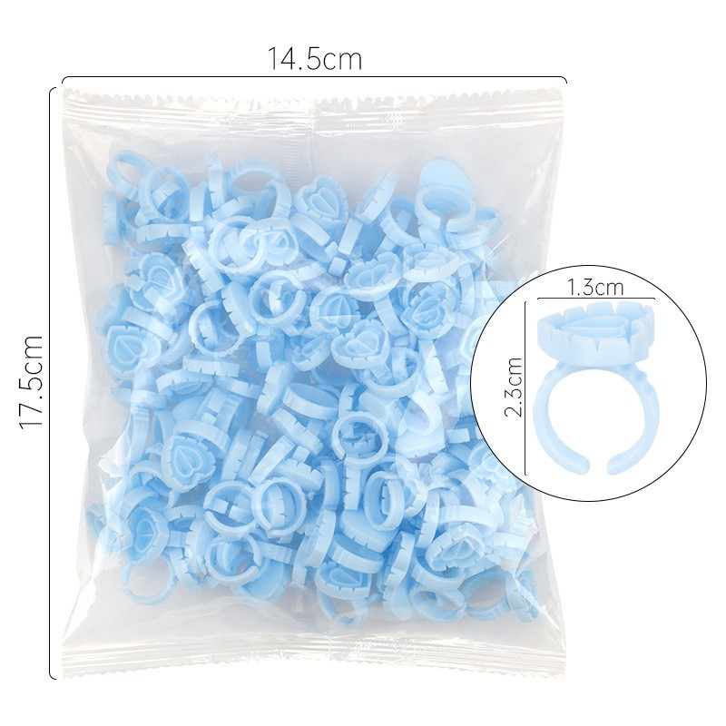 100Pcs Disposable Glue Ring Ho - Eyelash Extension Double Lash reseña y precio
