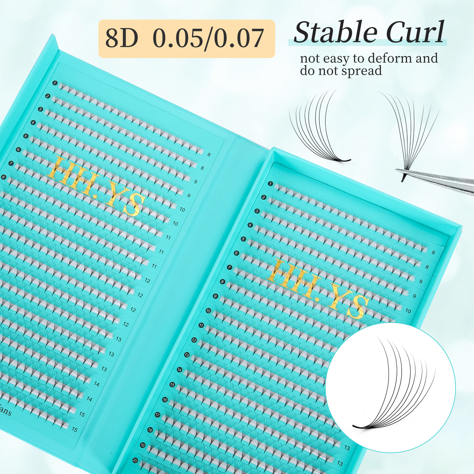 800 Fans 8D 0.05/0.07 Roots Sl - Eyelash Extension Medium reseña y precio