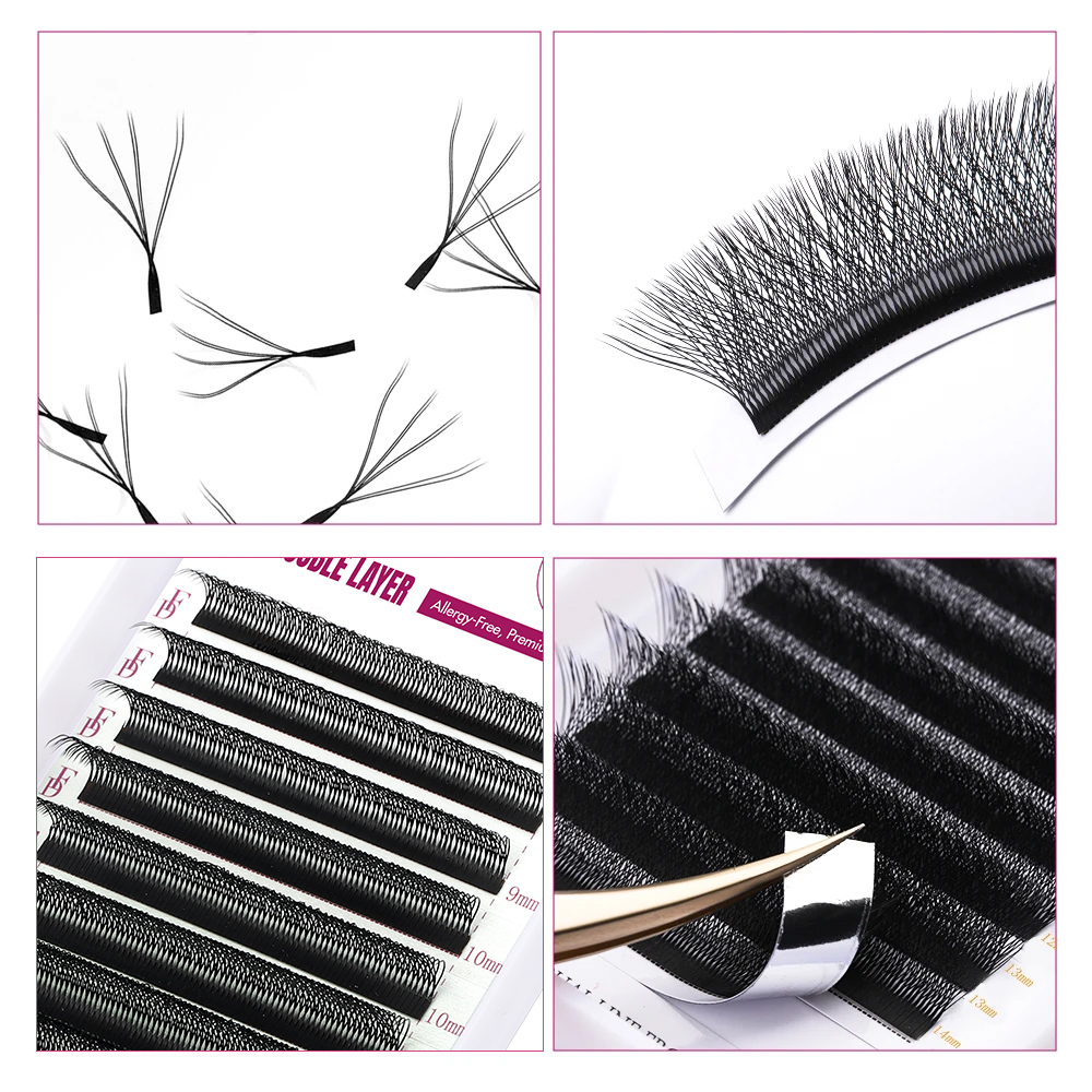 FADVAN W Shape Double Layer Ey - Eyelash Extension For Asian Eyes reseña y precio