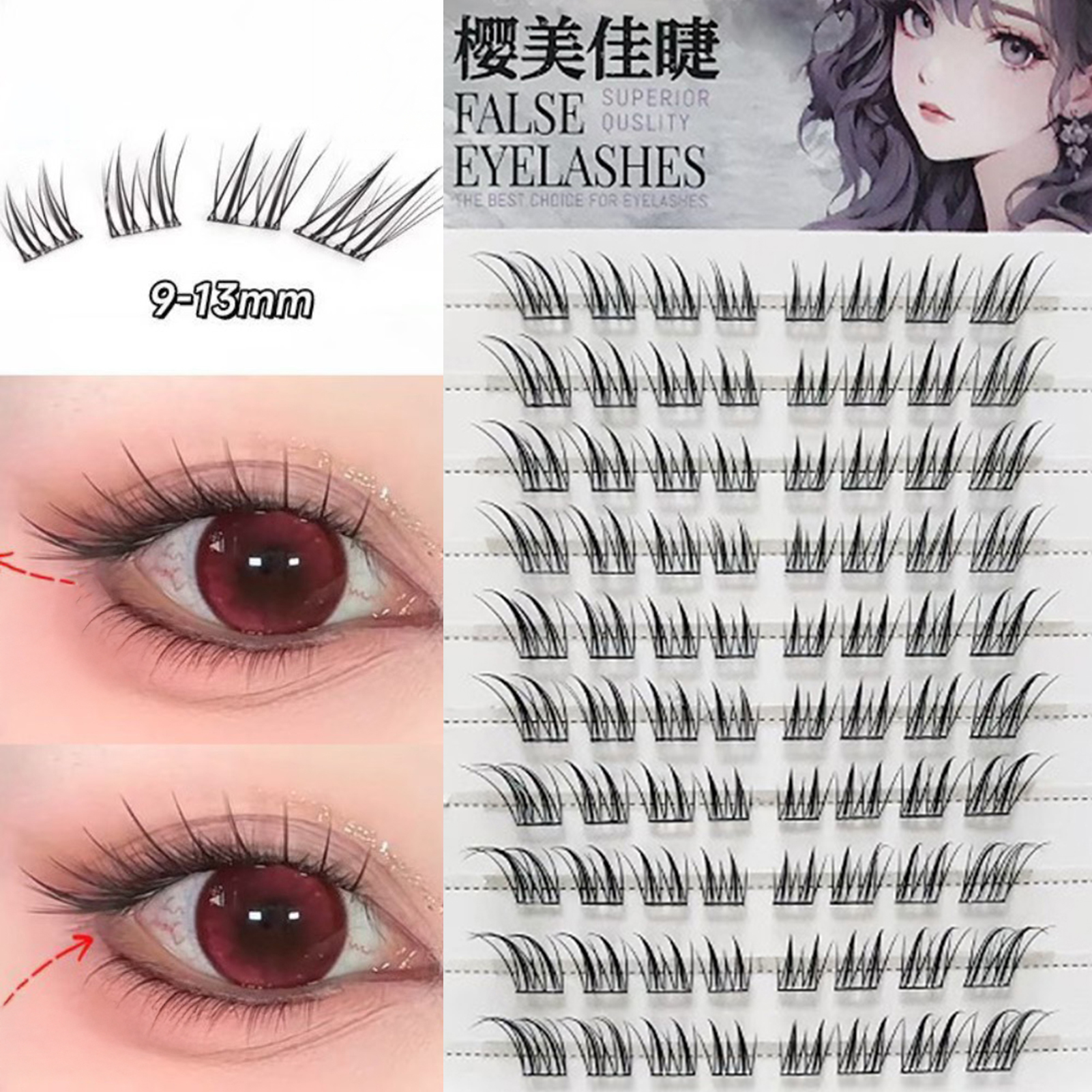 6/10/20 Rows Foxes False Eyela - Eyelash Extension For Asian Eyes reseña y precio