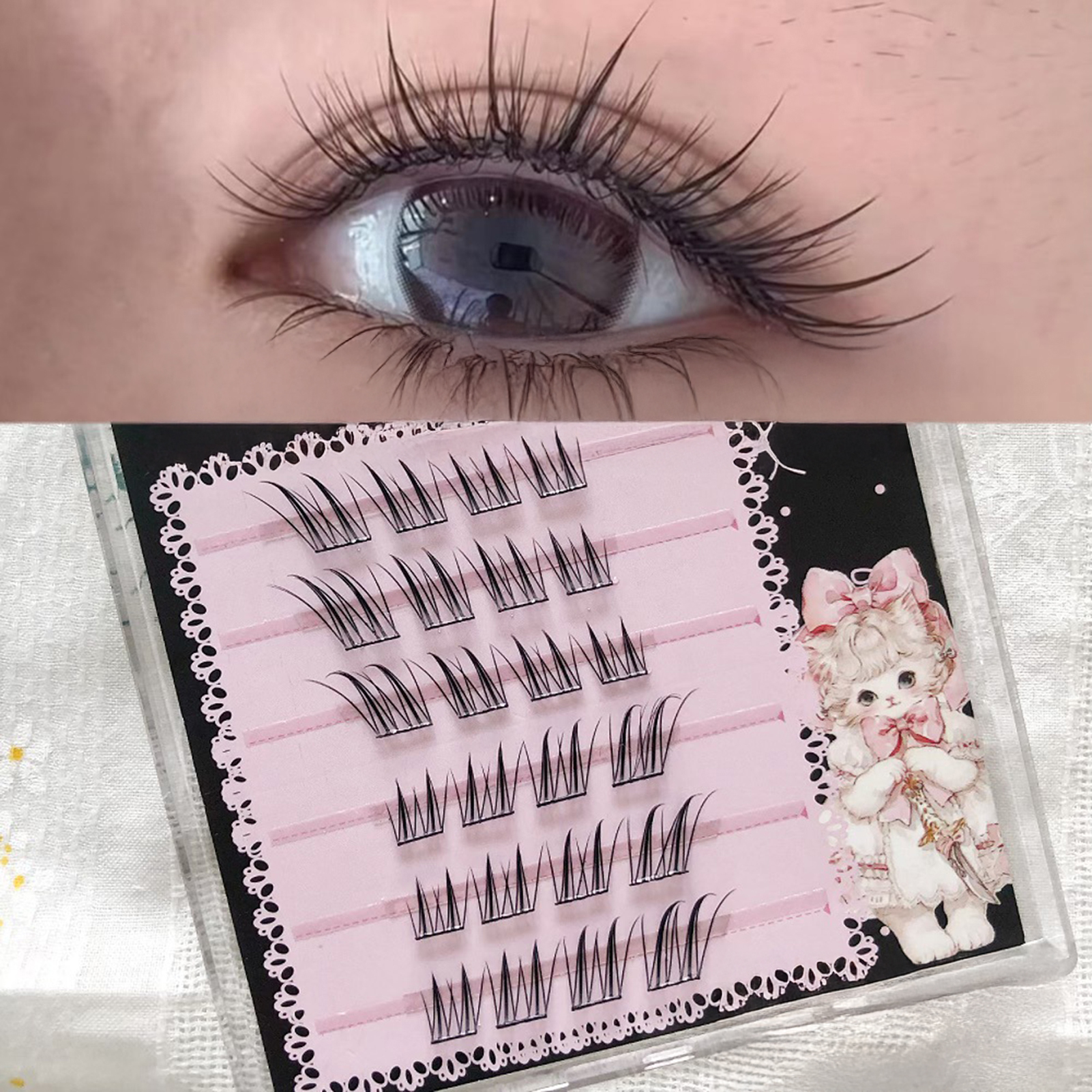 6/10/20 Rows Foxes False Eyela - Eyelash Extension For Asian Eyes reseña y precio