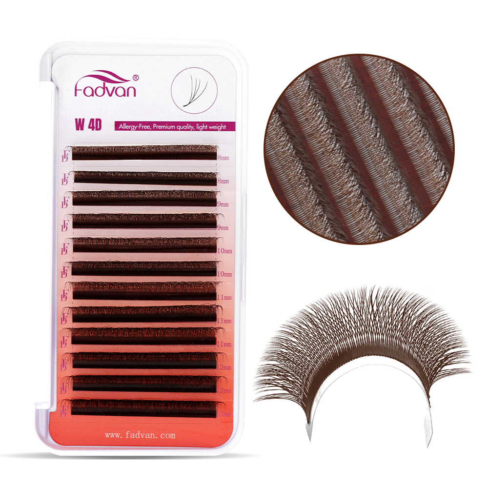 FADVAN Brown 4D/3D/5D lashes W - Eyelash Extension For Asian Eyes reseña y precio