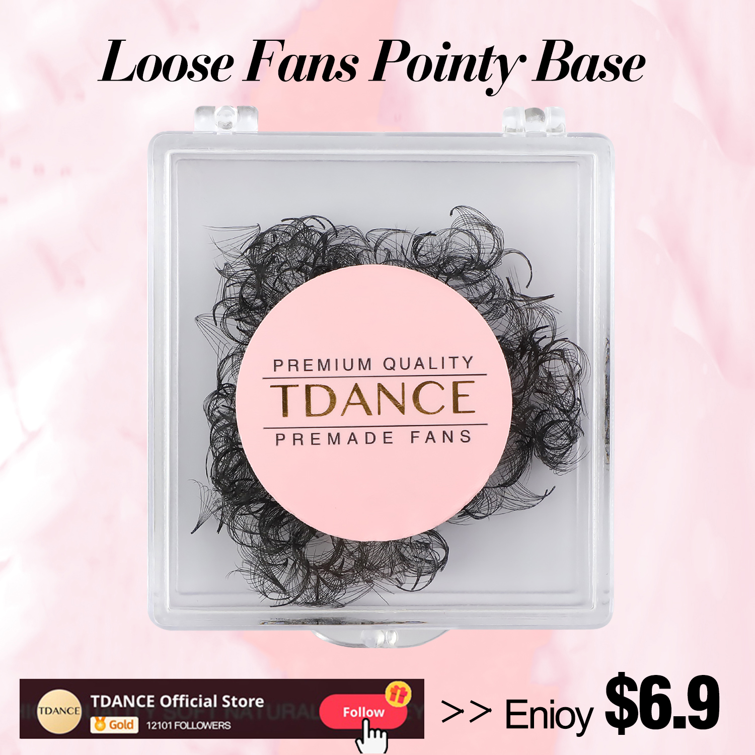 TDANCE 500Fans Pointy Base Loo - Eyelash Extension Medium reseña y precio