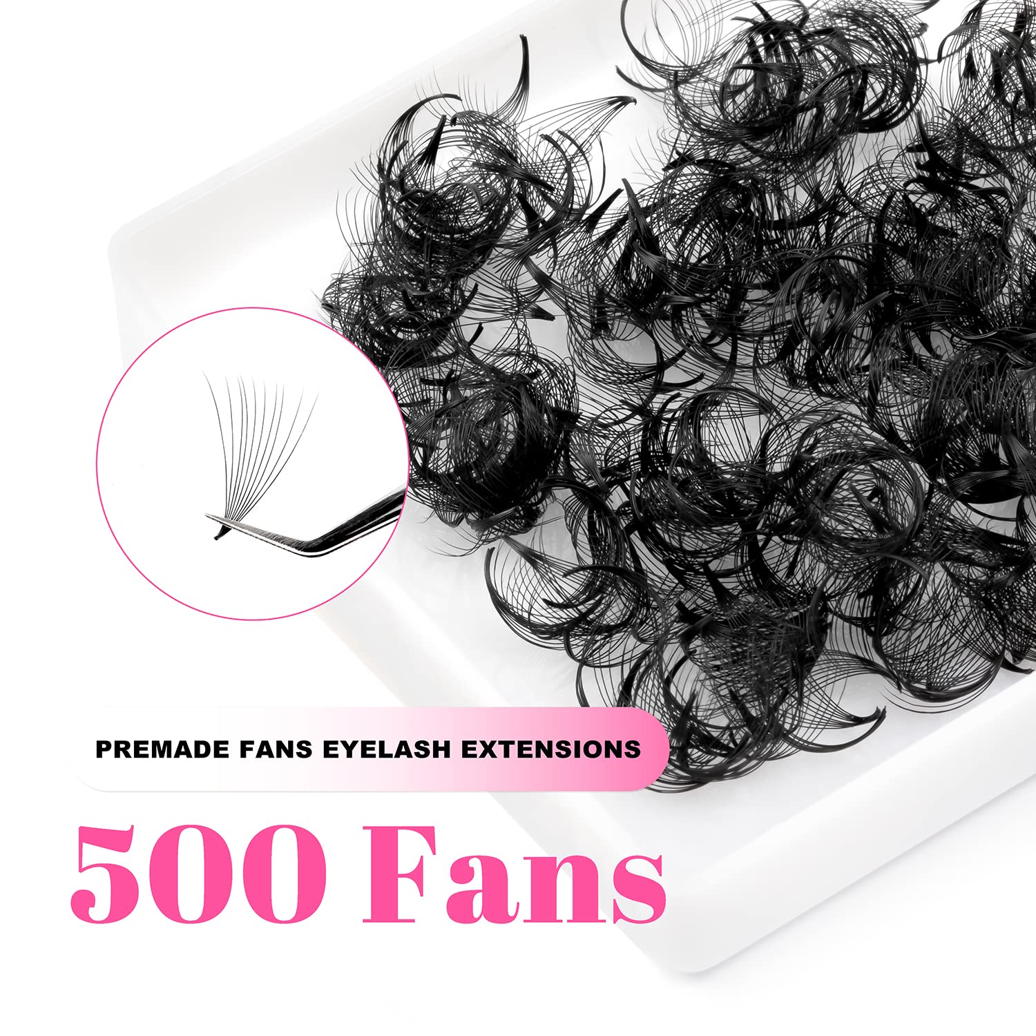 TDANCE 500Fans Pointy Base Loo - Eyelash Extension Medium reseña y precio