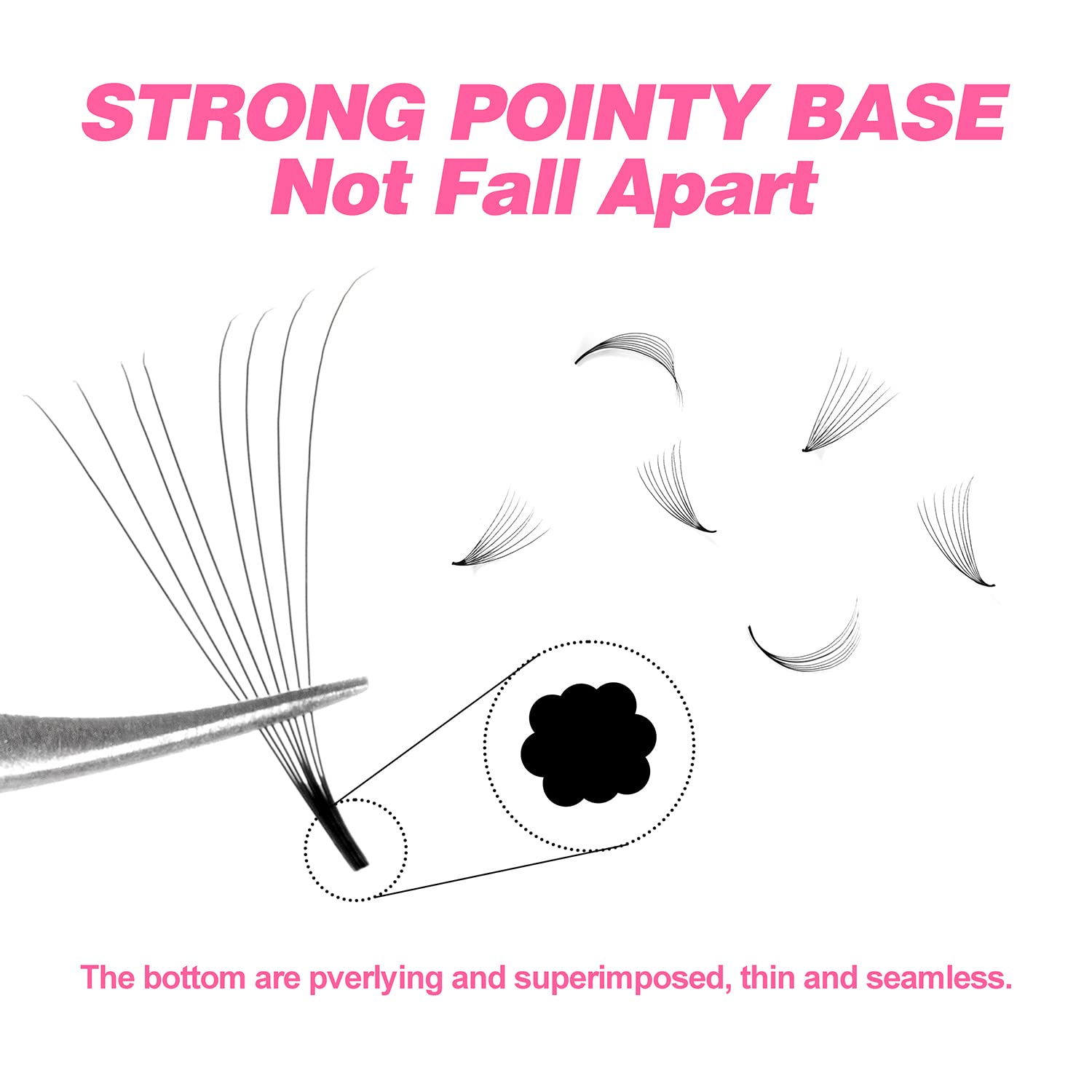 TDANCE 500Fans Pointy Base Loo - Eyelash Extension Medium reseña y precio