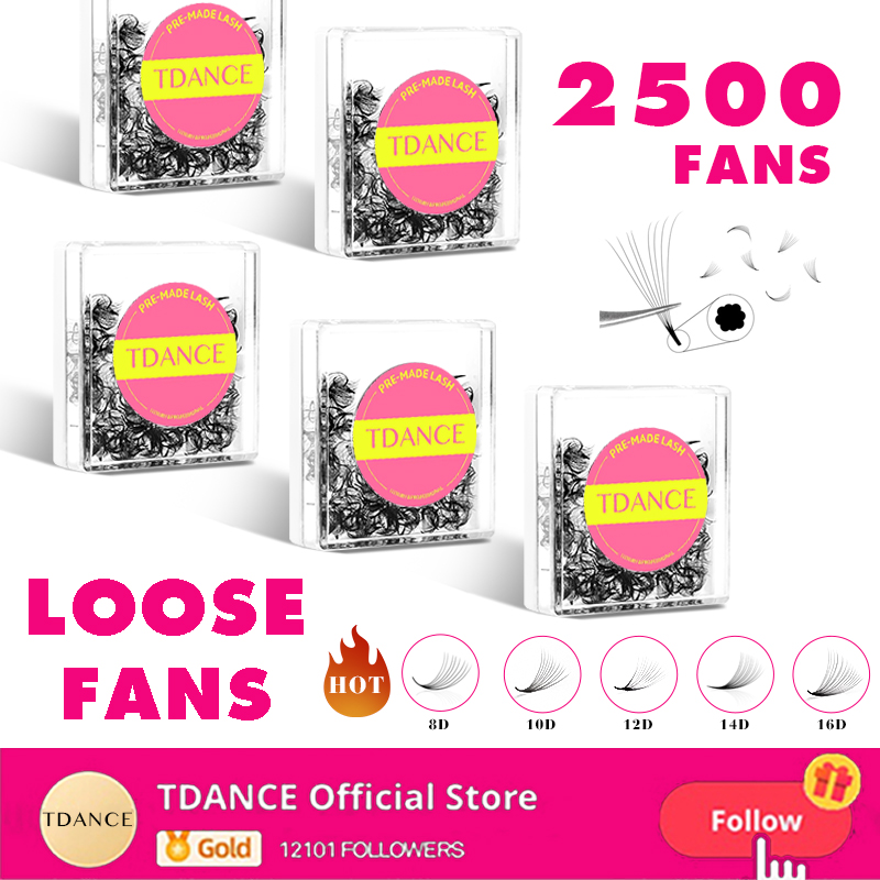 TDANCE 2500Fans Pointy Base Lo - Eyelash Extension Medium reseña y precio