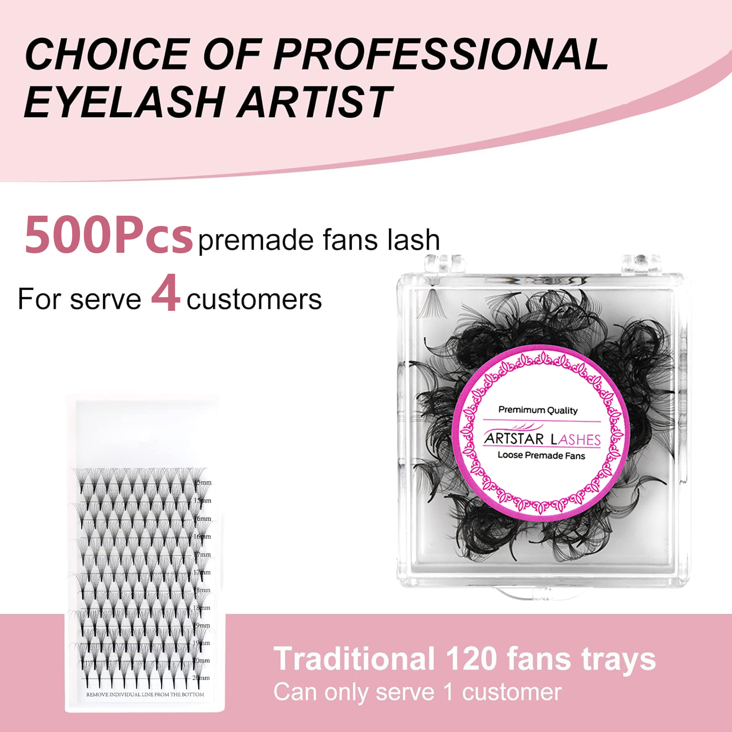 ARTSTAR 500 Fans Loose Fan Eye - Eyelash Extension For Asian Eyes reseña y precio