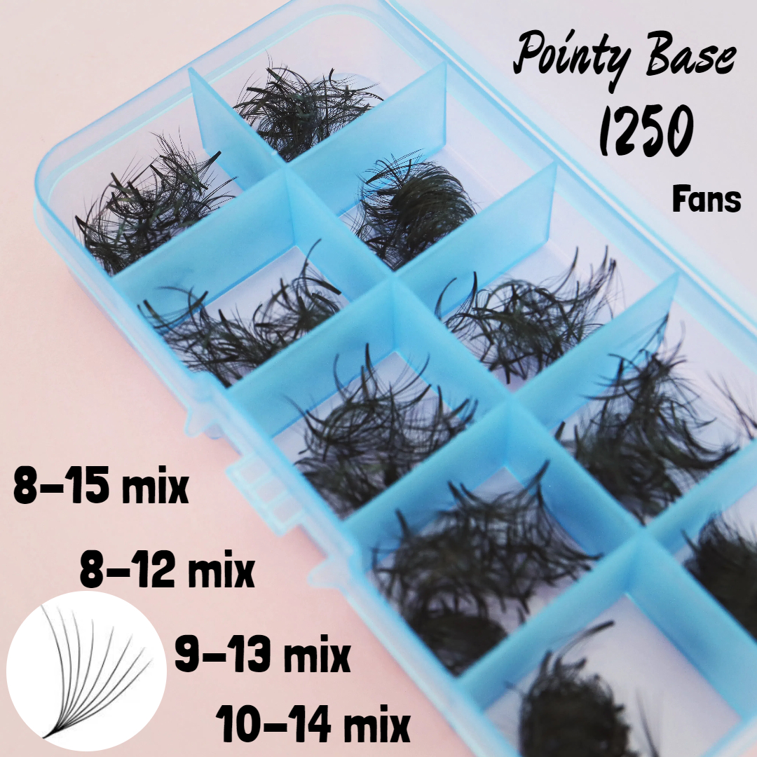 1250 Fans Pointy Base Loose La - Eyelash Extension Medium reseña y precio