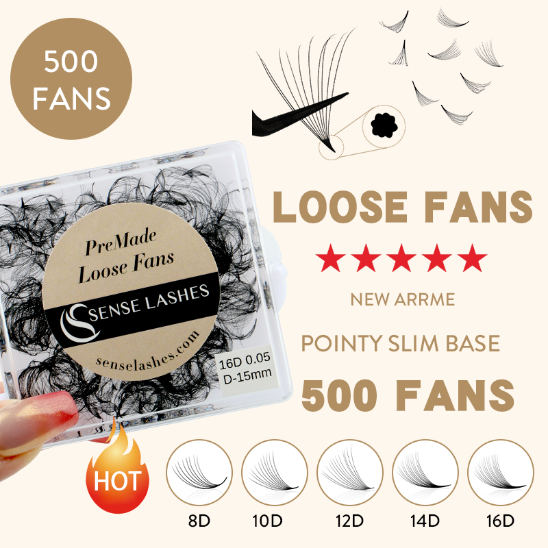 500 Fans Handmade Loose Premad - Eyelash Extension Medium reseña y precio