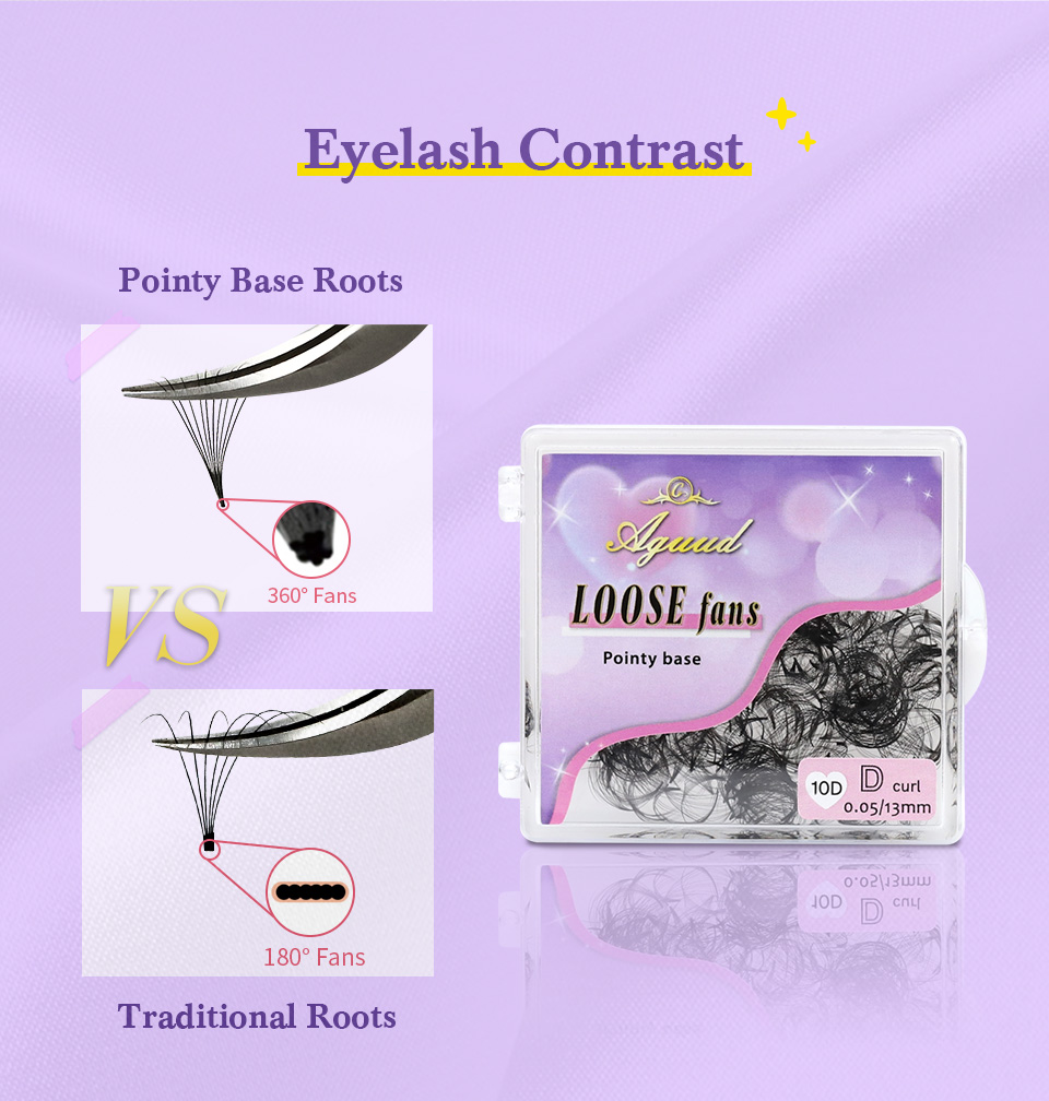 AGUUD 3D to 40D Thin Pointy Ba - Eyelash Extension Medium reseña y precio