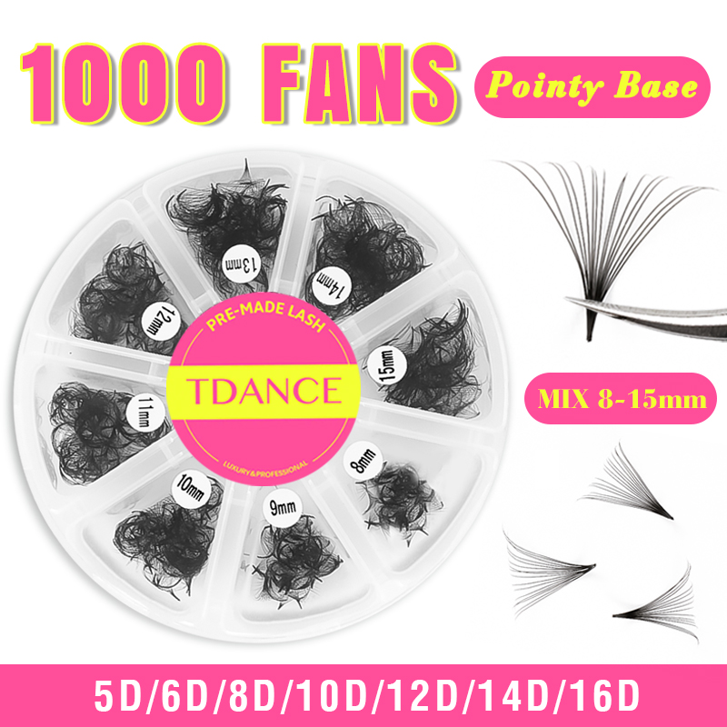 TDANCE 1000 Fans Loose Fan Mix - Eyelash Extension Medium reseña y precio