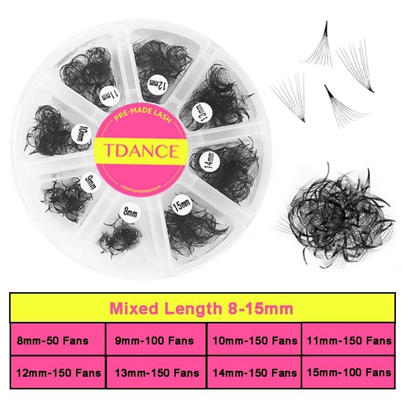 TDANCE 1000 Fans Loose Fan Mix - Eyelash Extension Medium reseña y precio